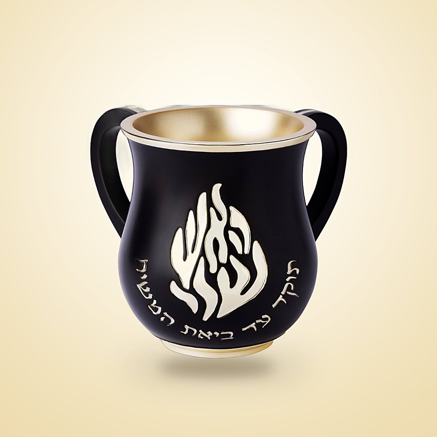 נטלה מהודרת מפולימר שחורה עם פנים זהב, מוצרים לבית
